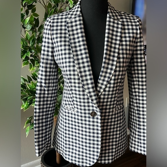 J. Crew Parke Navy Gingham Blazer - Picture 4 of 10